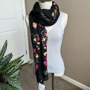 Black Embroidered scarf